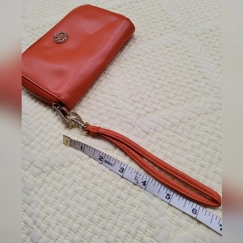 Tory Burch Orange Small Wristlet